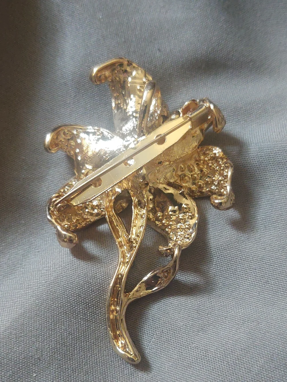 Pink Crystal Flower Brooch